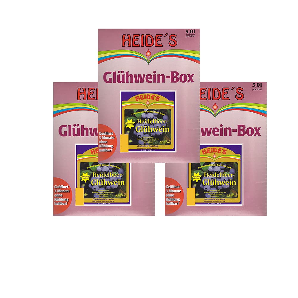 Glühwein Heidelbeere 9,5% Alc. 3er-Pack, 3 x 5 Liter
