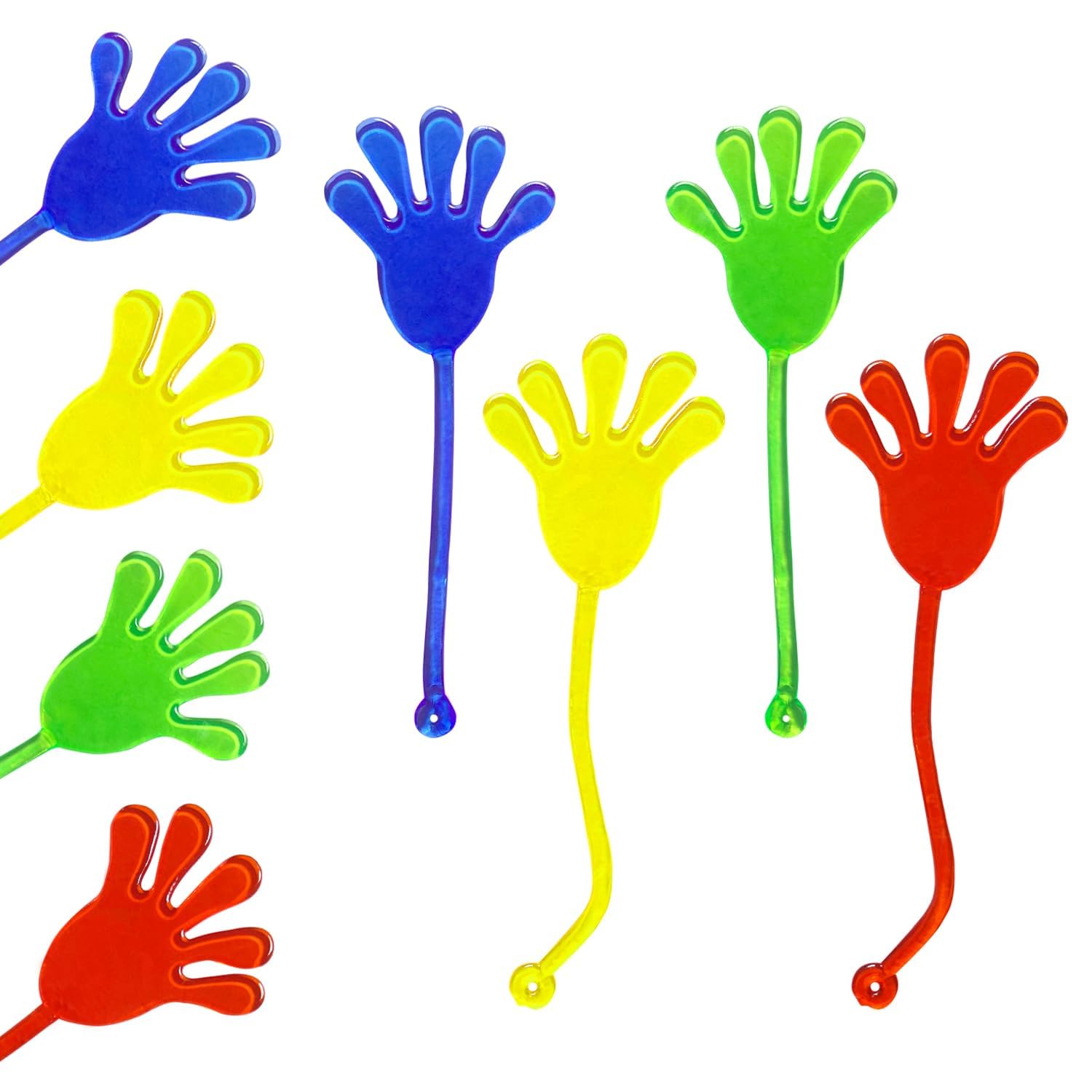 50 Mains Collantes Colorées – Jouets Extensibles Slime Paumes Escalade, Cadeaux Anniversaire Enfants Remplissage Piñata