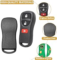 Vista 5 de Llavero de coche con control remoto de entrada sin llave para Nissan Frontier Armada Pathfinder Quest Xterra Titan Sentra Murano Versa 2002-2019