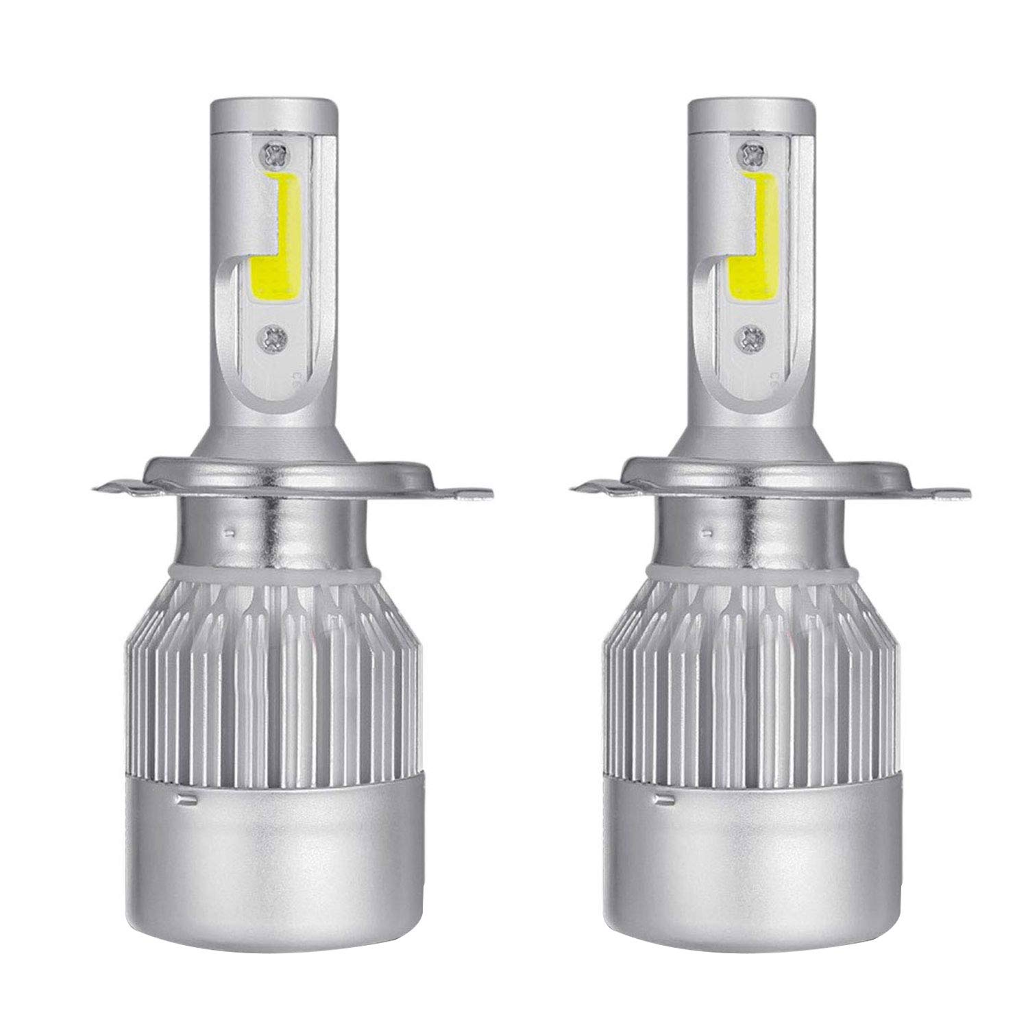 Biroller BRC6H4H C6 H4 COB LED Headlight Bulb 3800LM 6000K Car Headlamp Conversion Kit for Bike, Cars and Motorcycle (36W, Set Of 2)