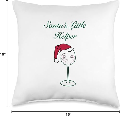 Miniatura 4 de BoBos Boutique Almohada de Navidad con temática de vino 16 x 16 pulgadas multicolor