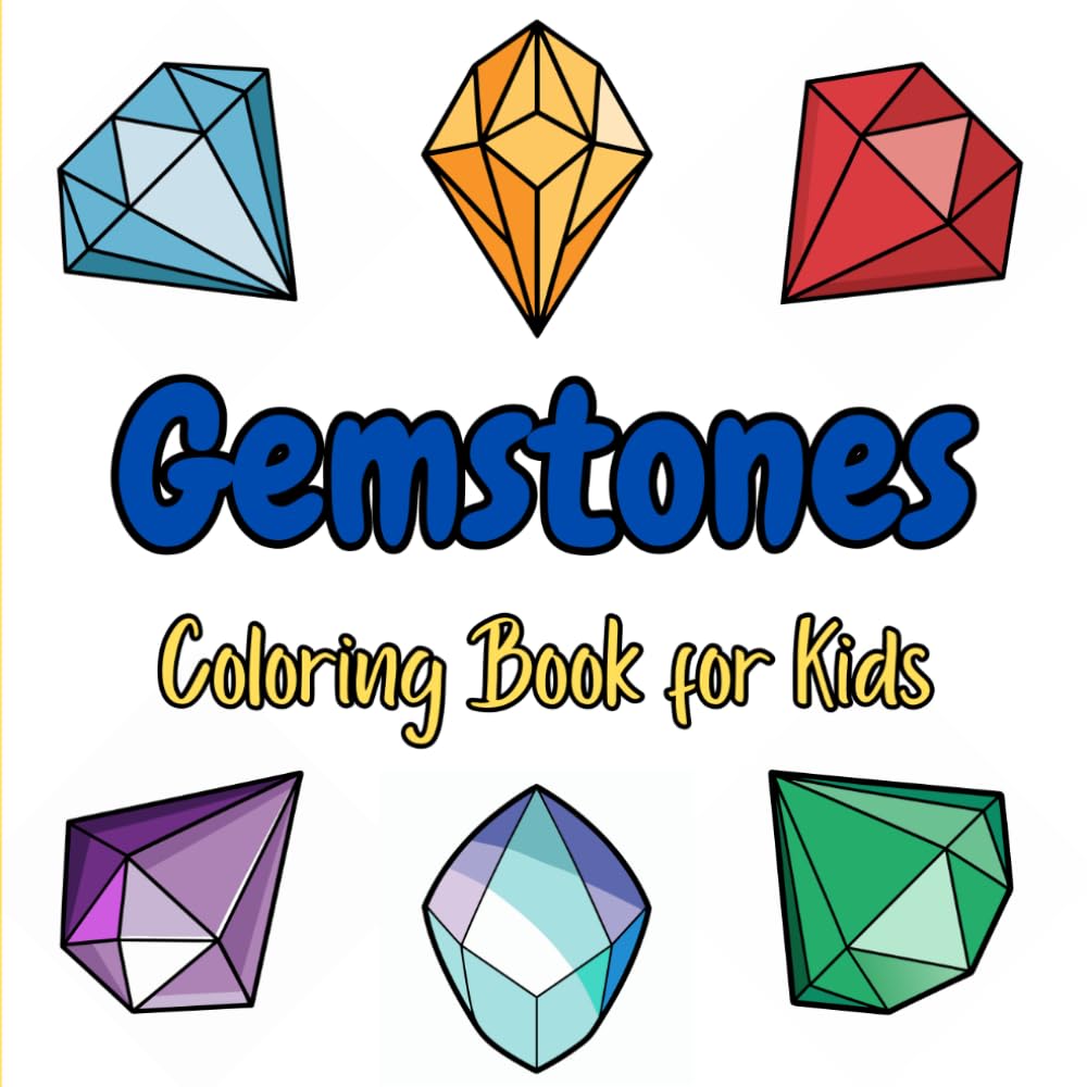 Cover of Gemstones Coloring Book for Kids