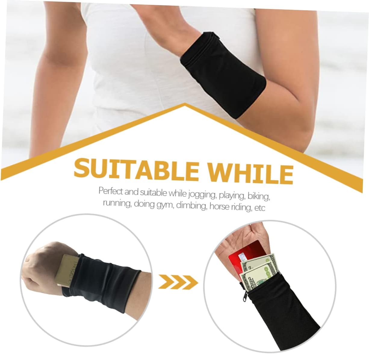 Tofficu 5pcs Cycling Arm Bag for Cellphone Storage Wrist Phone Holder for Running and Outdoor Fitness Elastic Design Compatible Smartphones for Sports Enthusiasts