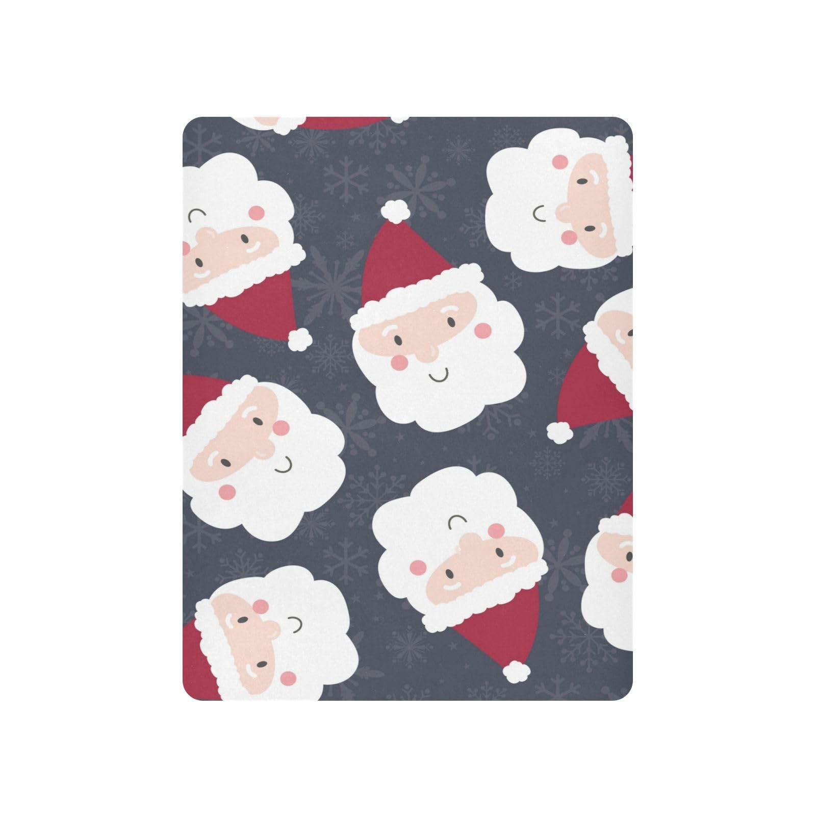 Moudou Christmas Santa Claus Playard Sheet for Boy Girls, Soft Breathable Fitted Toddler Sheet for Standard Playard Bed Mattress, 39 x 27 x 5 Inch