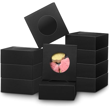 Amazon.com: Mini Size White Gift Boxes 2x2x2 inch with Clear Plastic ...