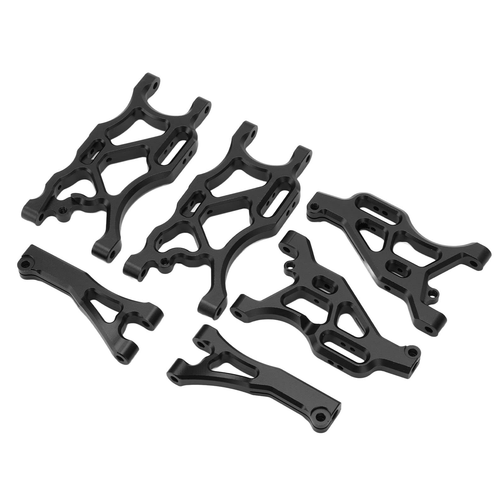 AMONIDA Zestaw Wahaczy RC ze Stopu Aluminium dla 1/7 LIMITLESS, Wahacze o Wysokiej Wytrzymałości Zapewniające płynną pracę, Przednie Wahacze Tylne, Srebrne (BLACK)