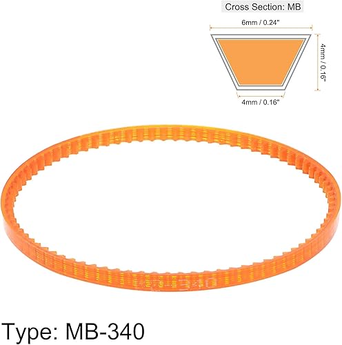 Miniatura 2 de 2 unids Serie MB Cinturones de máquina de coser estándar MB340 Motor Triángulo V-Belt con un solo diente para máquina de coser eléctrica doméstica