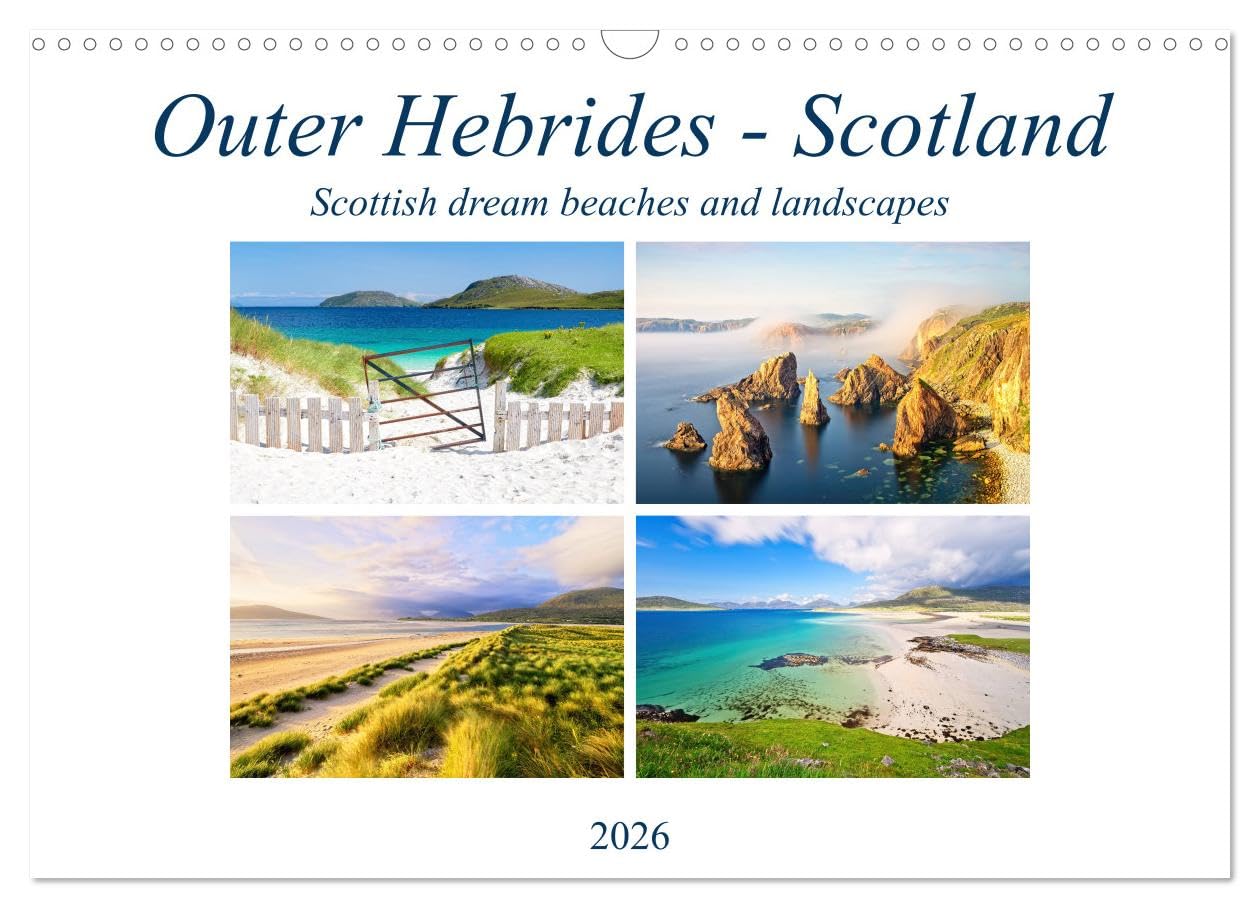 Outer Hebrides - Scotland Scottish dream beaches and landscapes (Wall Calendar 2026 DIN A3 landscape), CALVENDO 12 Month Wall Calendar: Photo tour around the Outer Hebrides in western Scotland