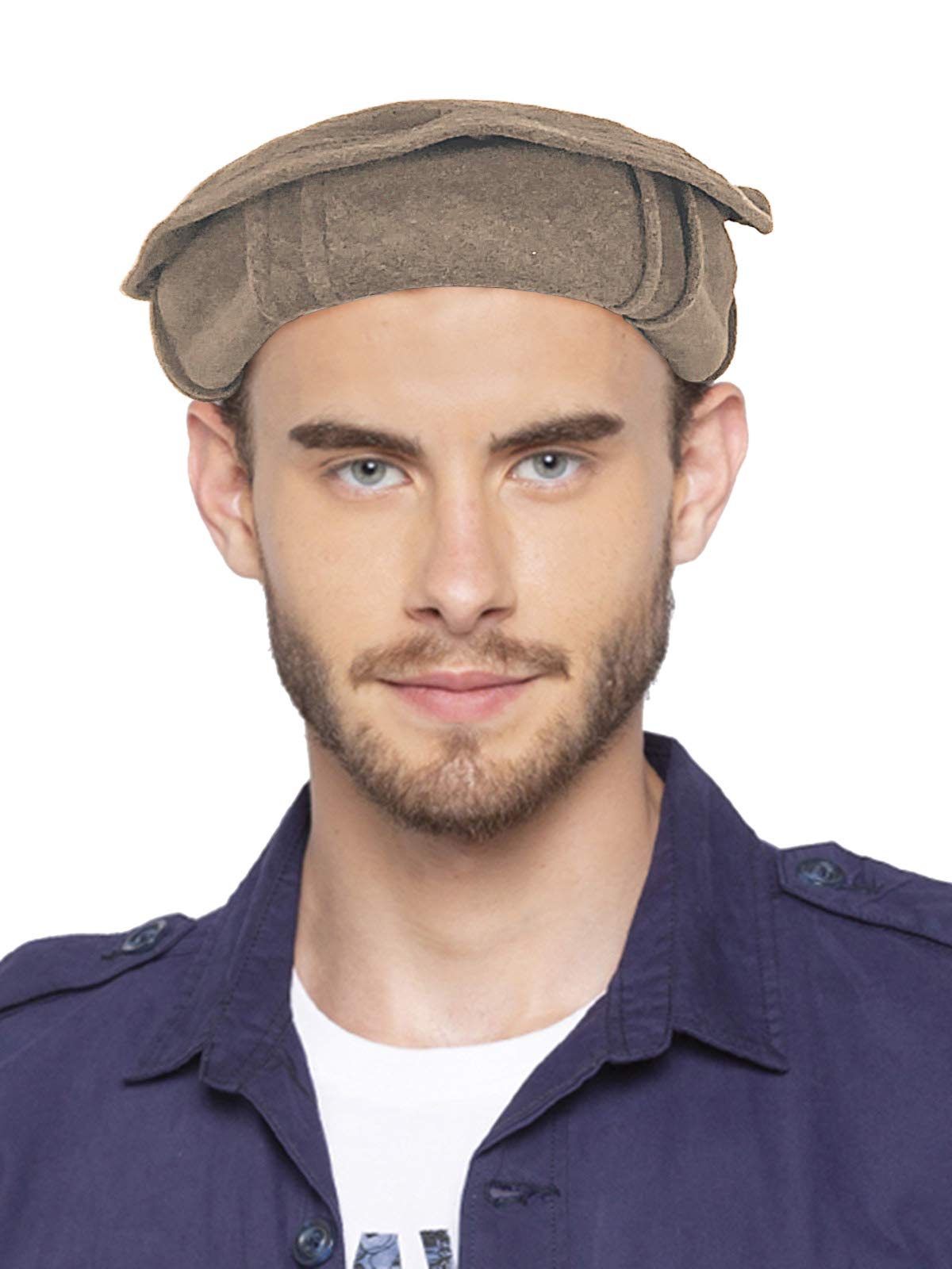 Vastraa Fusion Unisex Woolen Pakol/Afghani Cap (Pack of 1) (TS0947_Brown_Free Size)-picture-24