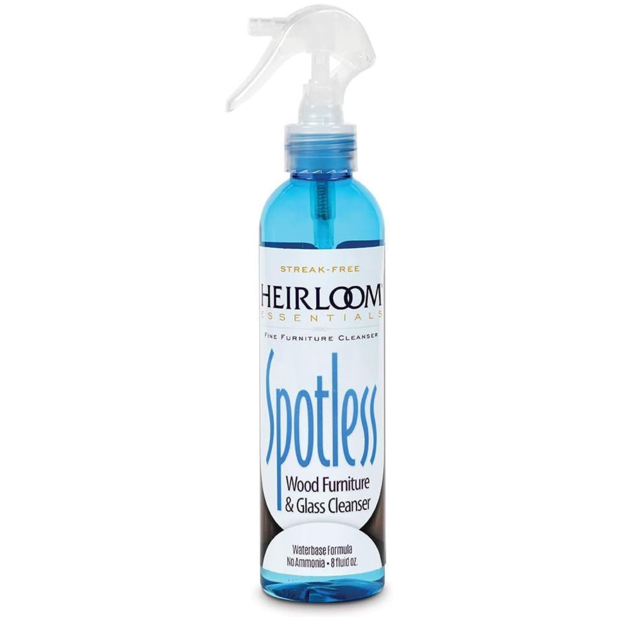 Spotless Wood Furniture & Glass Cleaner Spray - Streak-Free Fine Furniture Cleaner for Solid or Varnished Wood, Glass and Hard Surfaces, Water Based, no Silicone, Wax or Ammonia