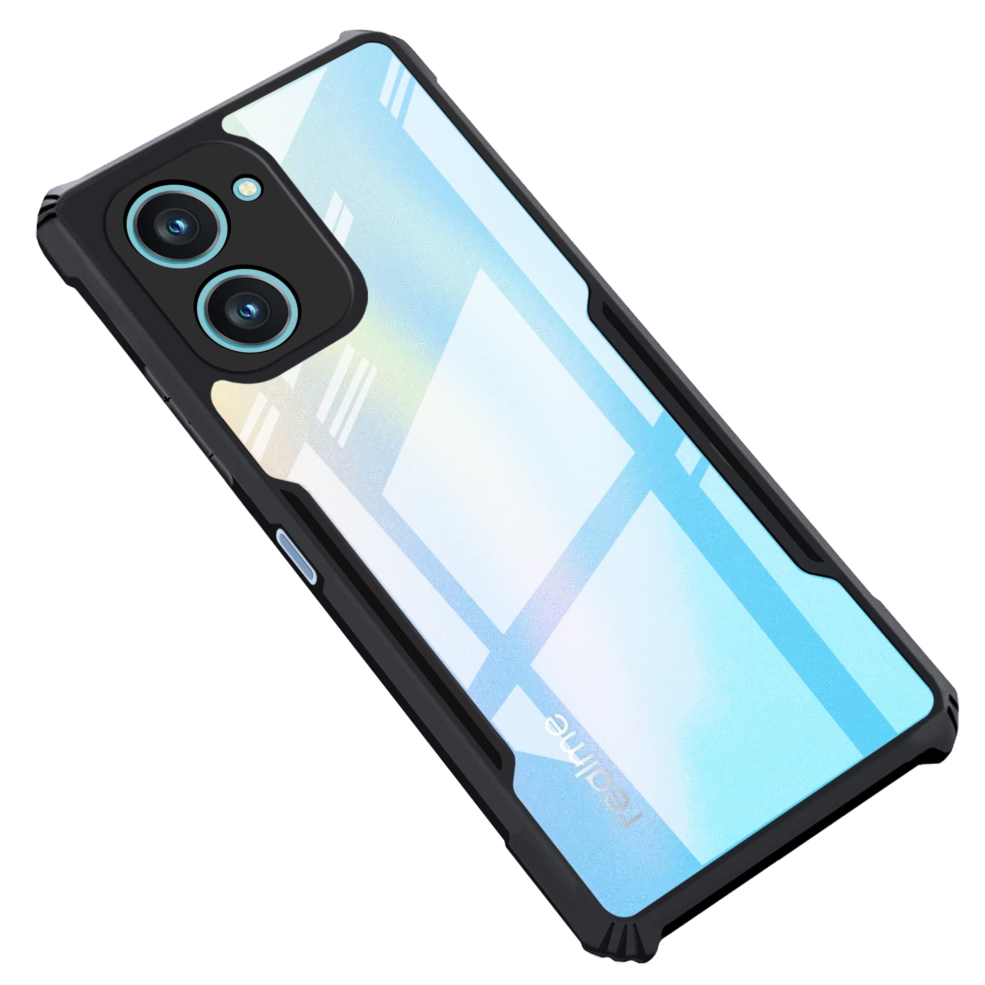 CEDO Realme 10 Pro (5G) Back Case Cover | Camera Protection Shockproof Bumper-Edge | Acrylic Crystal Clear 360 Degree Protection TPU+PC | Transparent Eagle Back Case Cover (Black) (B0BV2PCNNS) Amazon Price History, Amazon Price Tracker