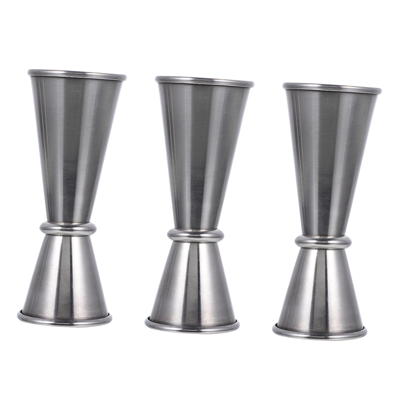 Garneck Cocktail Jigger Set 3pcs Stainless Steel Measuring Cups Ounce Jigger for Bars Restaurants and Home
