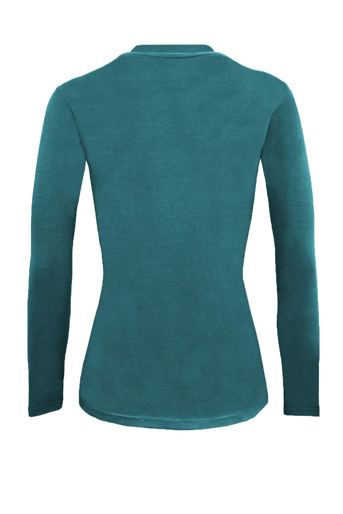 Natural Uniforms Camiseta de manga larga con cuello redondo para mujer, paquete de 3 unidades