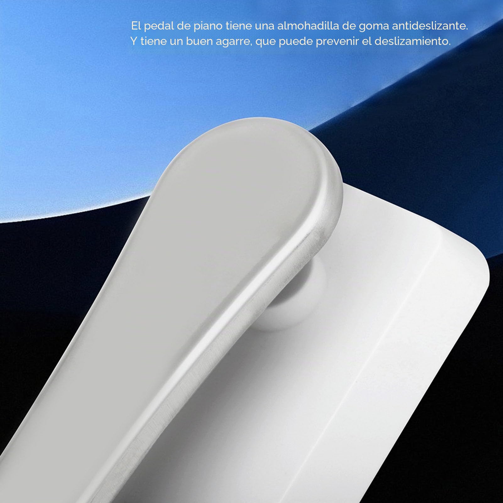 Pedal de sostenido Universal para Teclado, Pedal de sostenido Pedal de Teclado de Piano para Todos los Instrumentos electrónicos con función de sostenido (White)