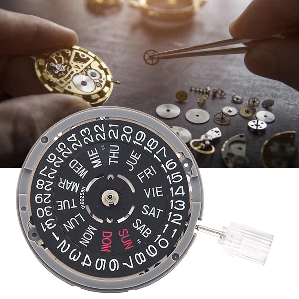 Carriere 1 Pezzo NH36/NH36A Doppio Calendario Orologio Nero Movimento 3 Posizione Orologio Movimento Meccanico Automatico Parti Accessori