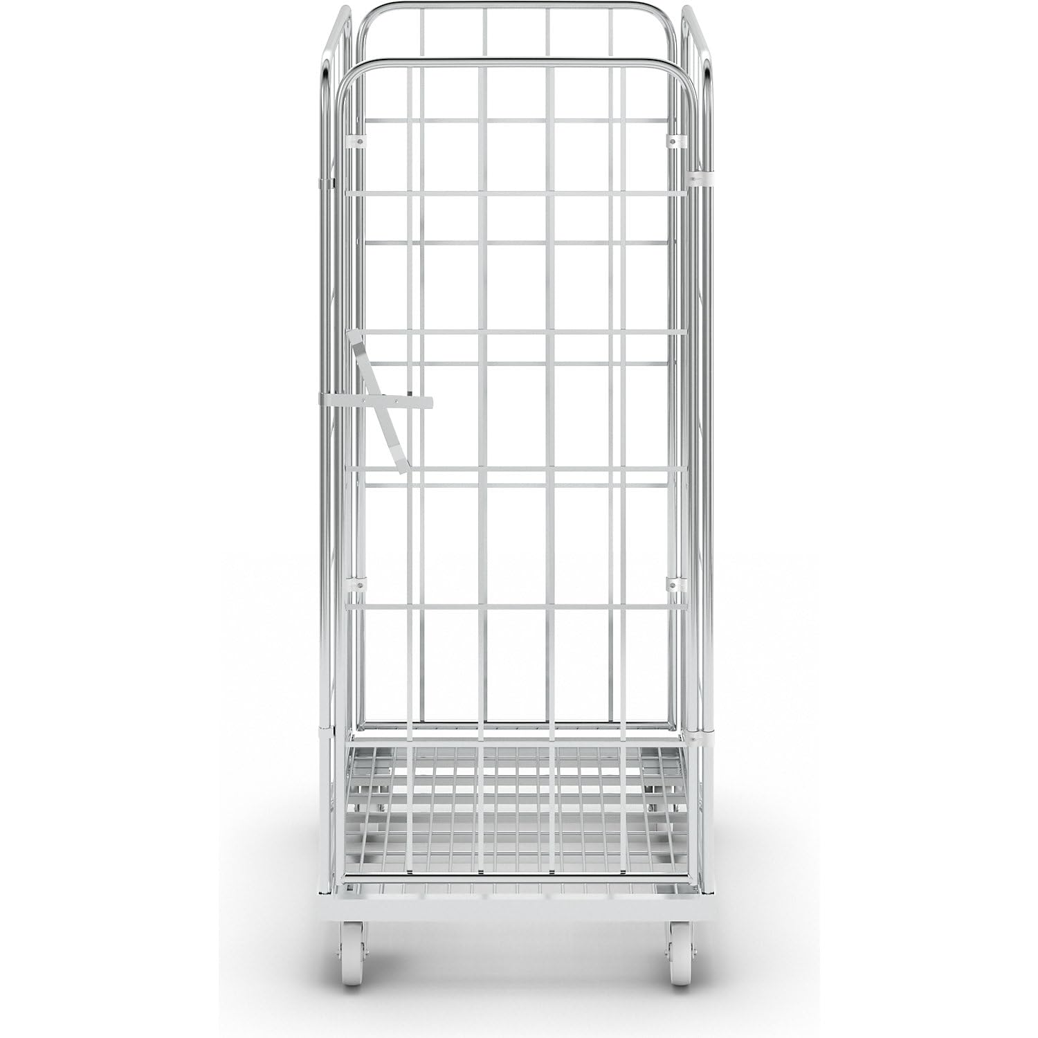 Certeo | Contenedor rodante de Acero | Por 4 lados, altura total 1640 mm, 1 pared