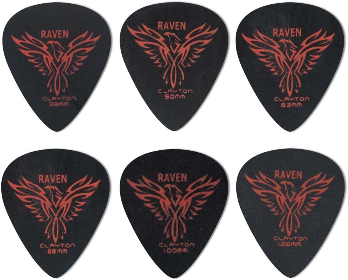 Clayton Picks Black Raven BS63/12 Guitar Picks