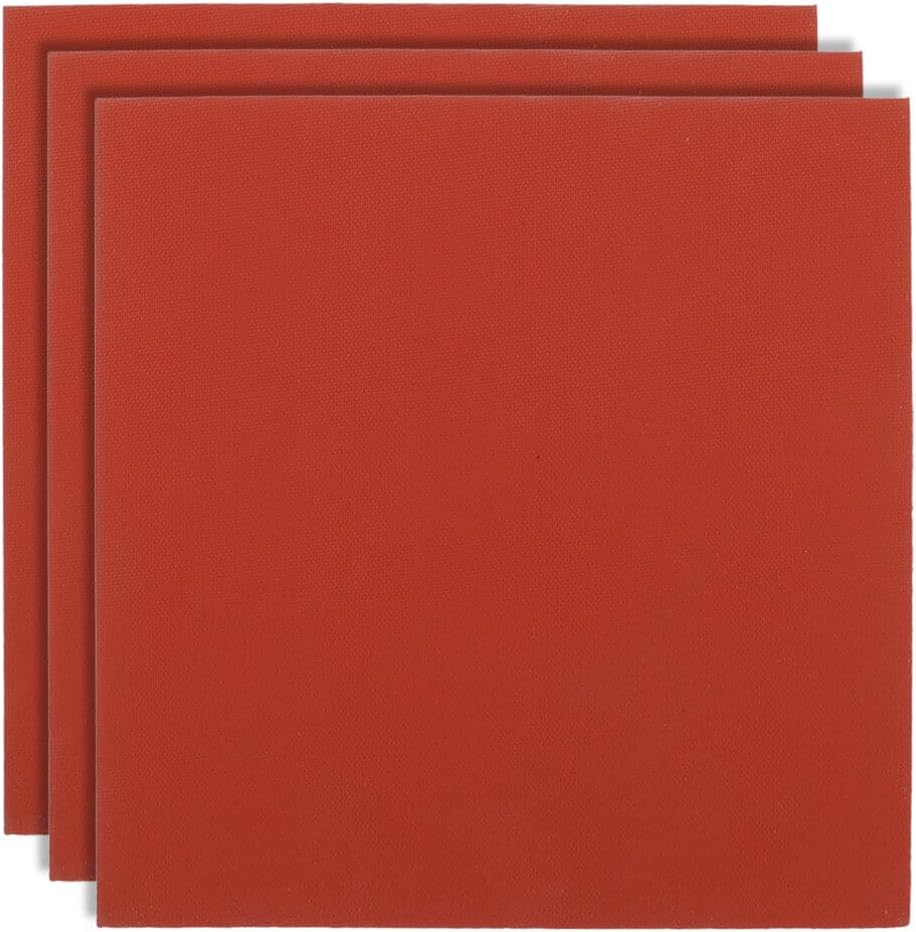 Tofficu Silicone Mat Pad, 3pcs 15x15cm Silicone Pad for Machine Flat Heat Transfers Press Replacement Pad Sublimation Silicone Mat