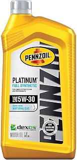 Pennzoil 550022689 5W-30 Platinum Full Synthetic Motor Oil - 1 Quart