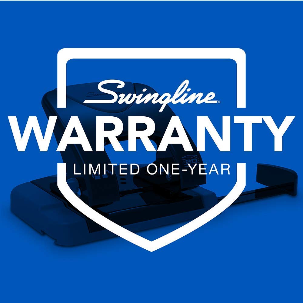Swingline Punzonatrice a 2 fori, SmartTouch con guida per bordi, capacità di perforazione di 20 fogli, bassa forza necessaria, nero/grigio, confezione da 6 (74135CS)