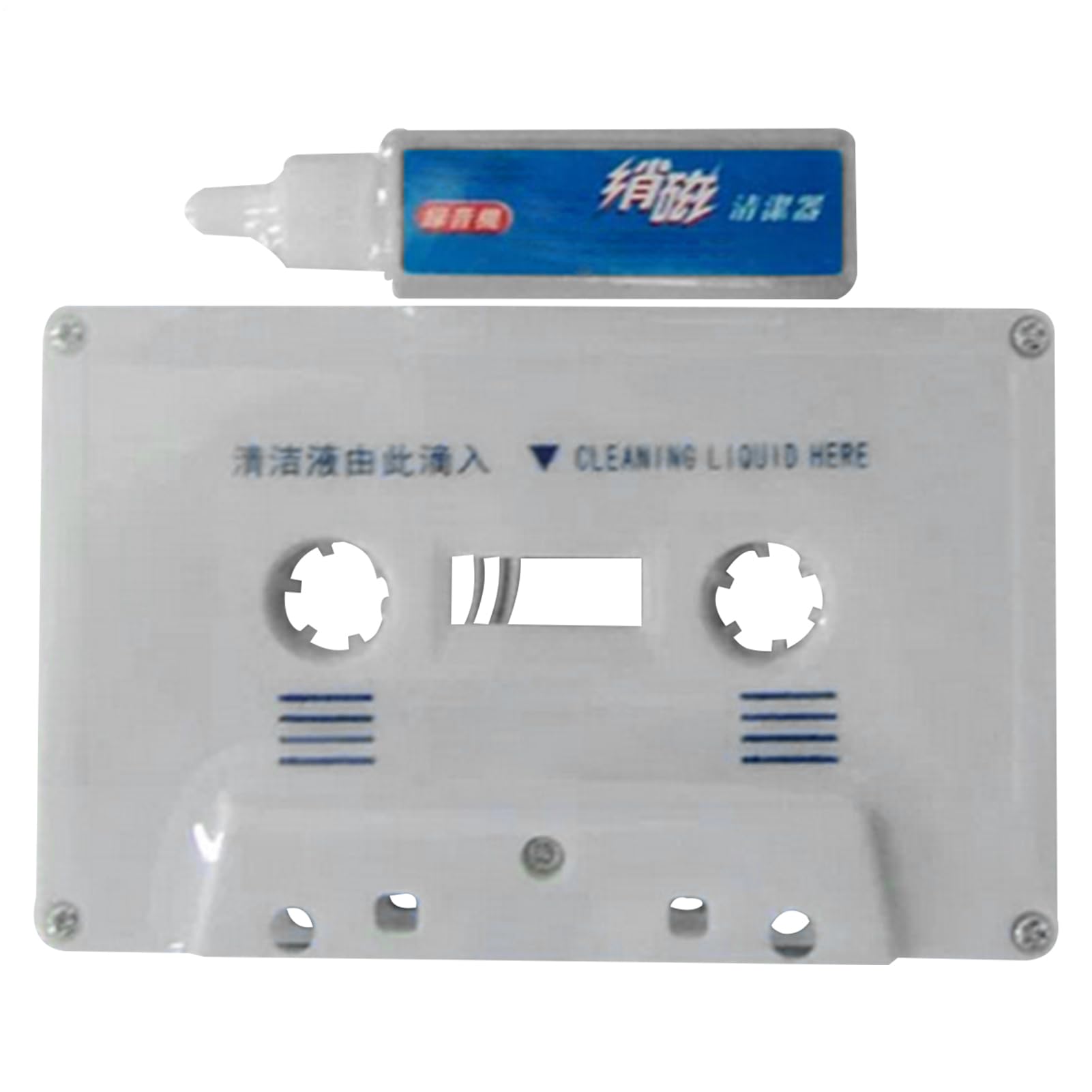 Pulitore Testine Per Musicassette Kit Pulizia Cassette Audio,Set Manutenzione Hi-Fi Rimozione Polvere Compatta Stereo Registratori e Auto