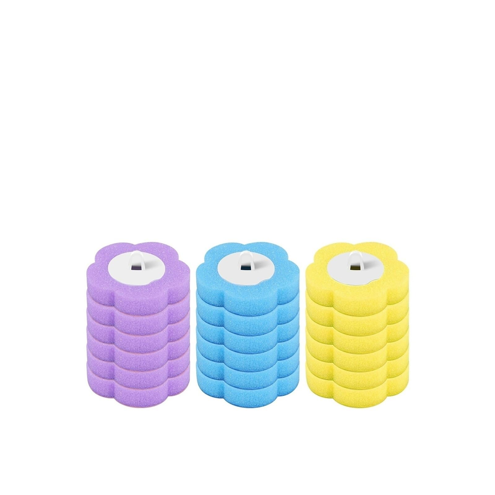 24/72-teiliges WC-Bürsten-Set mit langem Griff, Wand-WC-Reinigungswerkzeug-Set(72 Pcs Heads ABC)