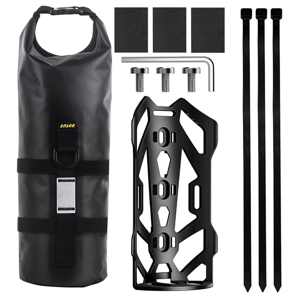 HTU 5L Bike Fork Bag Fork Bag Waterproof Front Fork Bike Bag Reflective Strap Large Capacity for Mountain Bikes Road Bikes