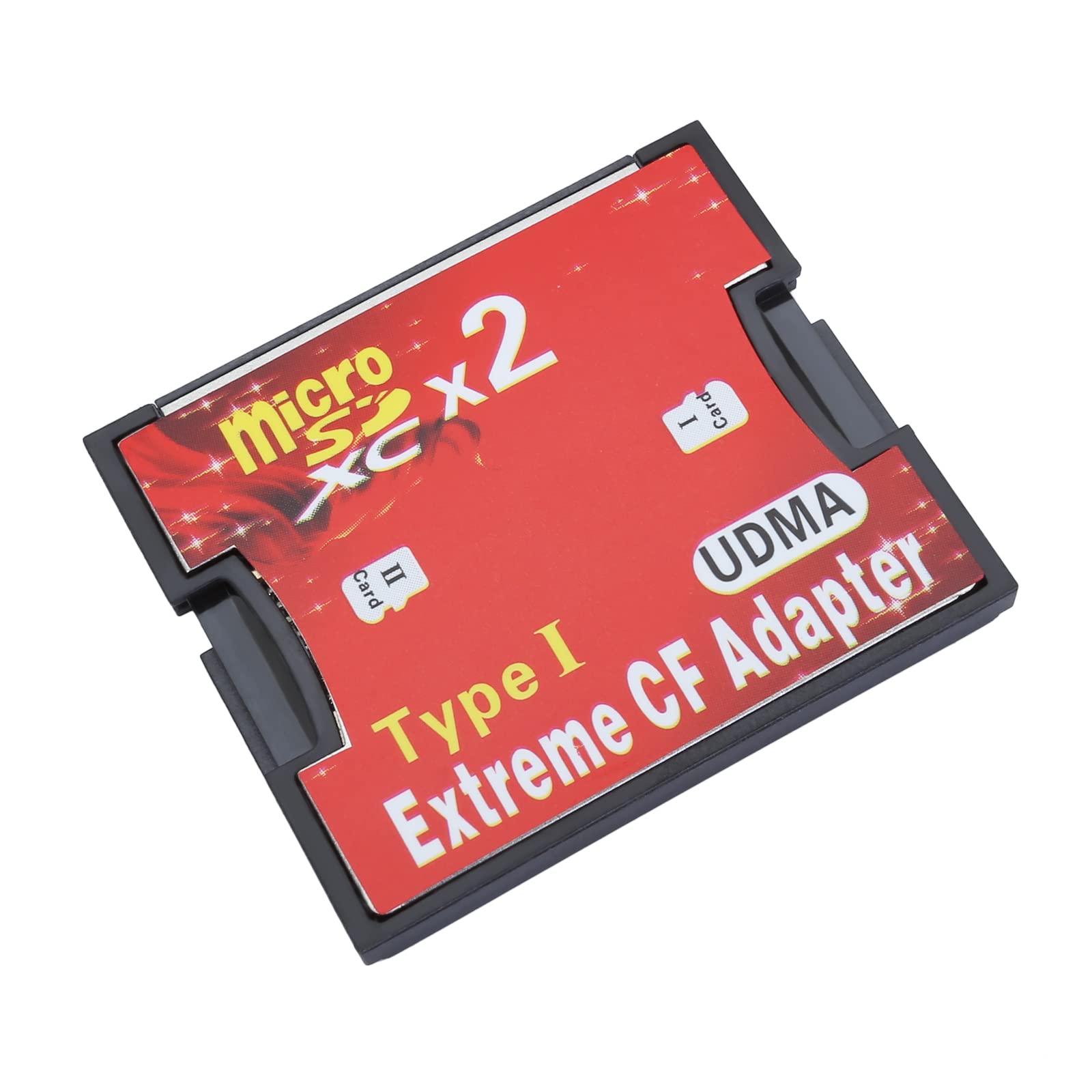 QUMOX DUAL PORT MICRO SD/SDXC TF TO COMPACT FLASH CF TYPE 1 MEMORY CARD READER ADAPTER