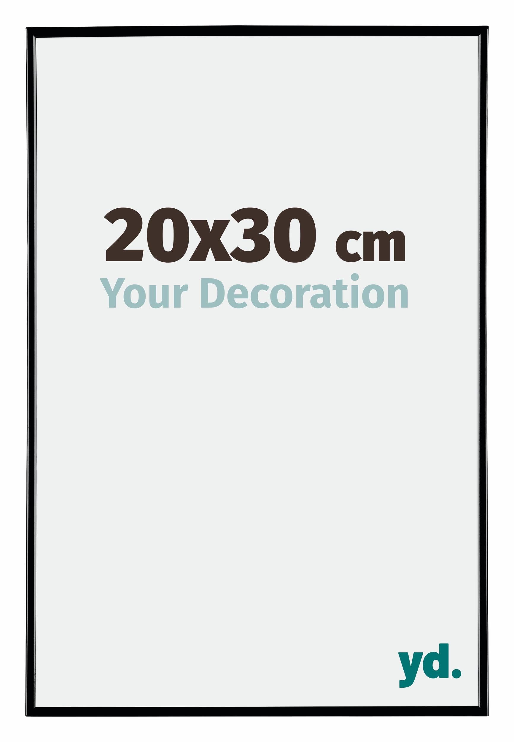 Your Decoration - Picture Frame 20x30 cm - Black High Gloss - Decorative Wall Frame in Plastic with Antireflection - Frame 20x30 - Evry