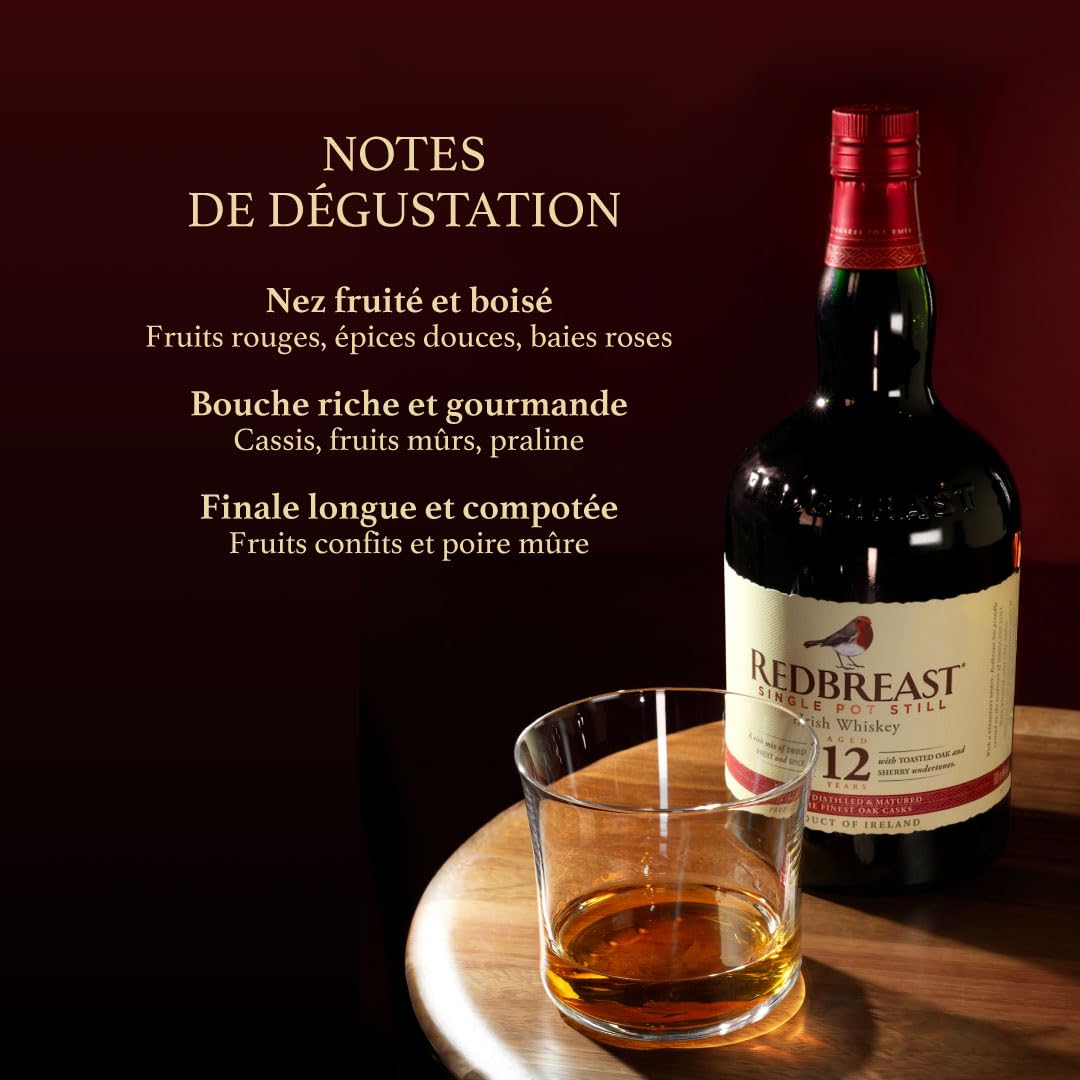 REDBREAST 12 ans Single Pot Still Whisky Irlandais - 40%, 70cl