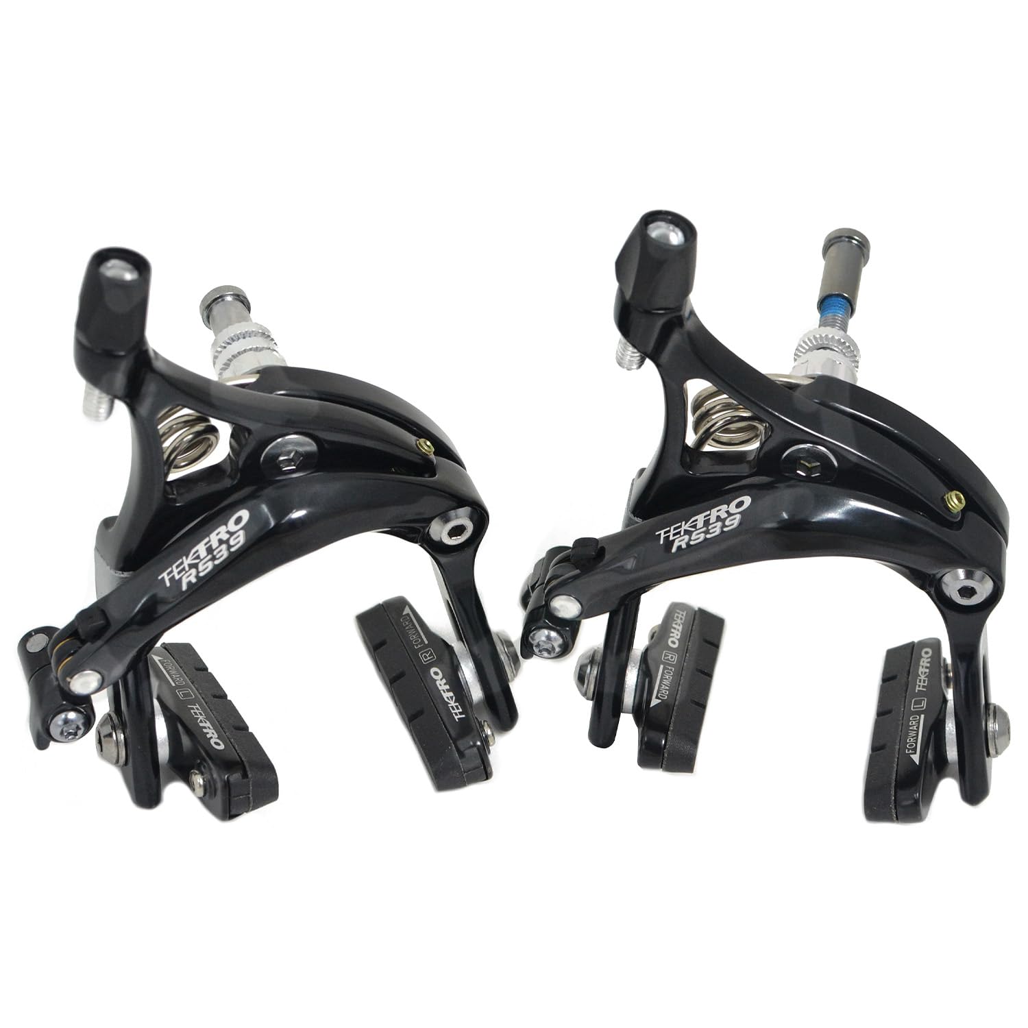 TektroR539 Caliper Brake Set 47-59mm withQR Recessed Mount, Black , ST1415-BLACK
