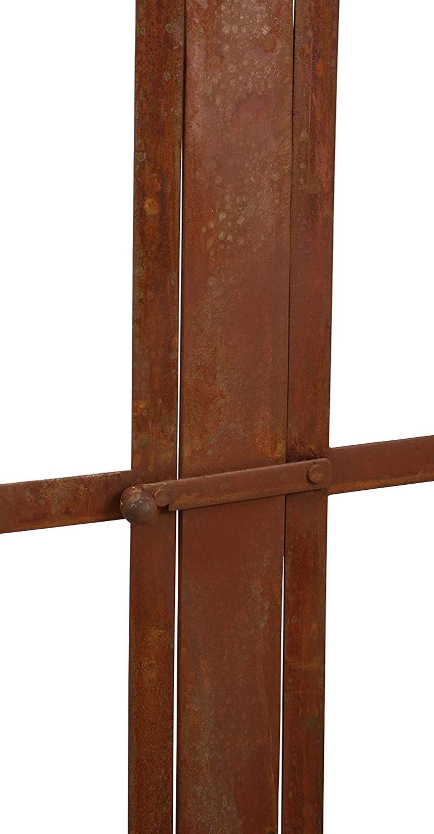 Dekoleidenschaft Gartendeko Fenster aus Metall in Rost-Optik, 57x80 cm, Deko-Fenster, Fensterrahmen, Sprossenfenster, Garten-Dekoration für Draußen