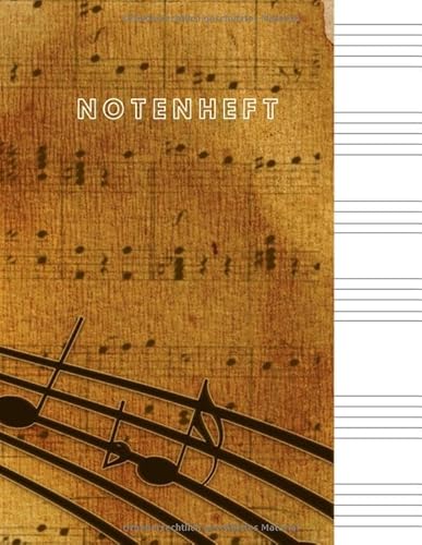 Notenheft: Notenheft,notenblatt leer,notenheft blanko,Dickes Notenbuch - 100 Seiten - hohe Qualität