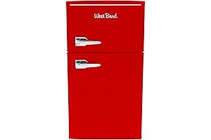 Nostalgic Red Retro Fridge for Dorm, Office, and Home