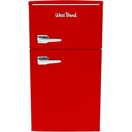 Nostalgic Red Retro Fridge for Dorm, Office, and Home