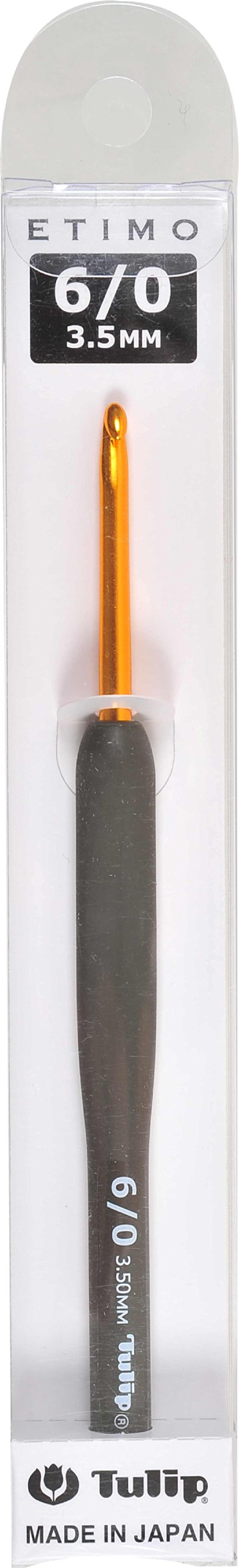 Tulip ETIMO Crochet Hook 6/0 Cushion Grip Gold Metal Made in Japan