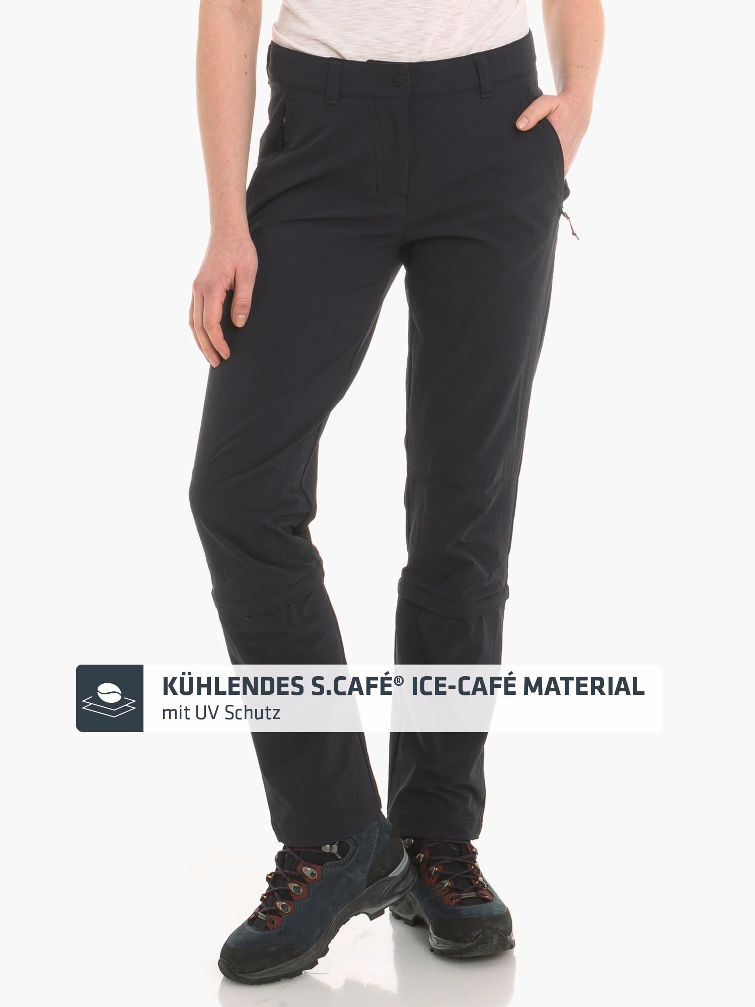 Schöffel Damen Pants Engadin1, strapazierfähige Damen Hose für Wanderungen, wasserabweisende Outdoor Hose mit sportlichem Schnitt