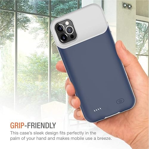 Miniatura 7 de Funda de batería para iPhone 12 Pro/iPhone12, 7000mAh, delgada, portátil, recargable, funda de carga compatible con iPhone 12 Pro/iPhone12 (6.1