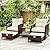 Pamapic 5 Pieces Wicker Patio Furniture Set Outdoor Patio Chairs with Ottomans Conversation Furniture with coffetable for Poorside Garden Balcony(Beige)