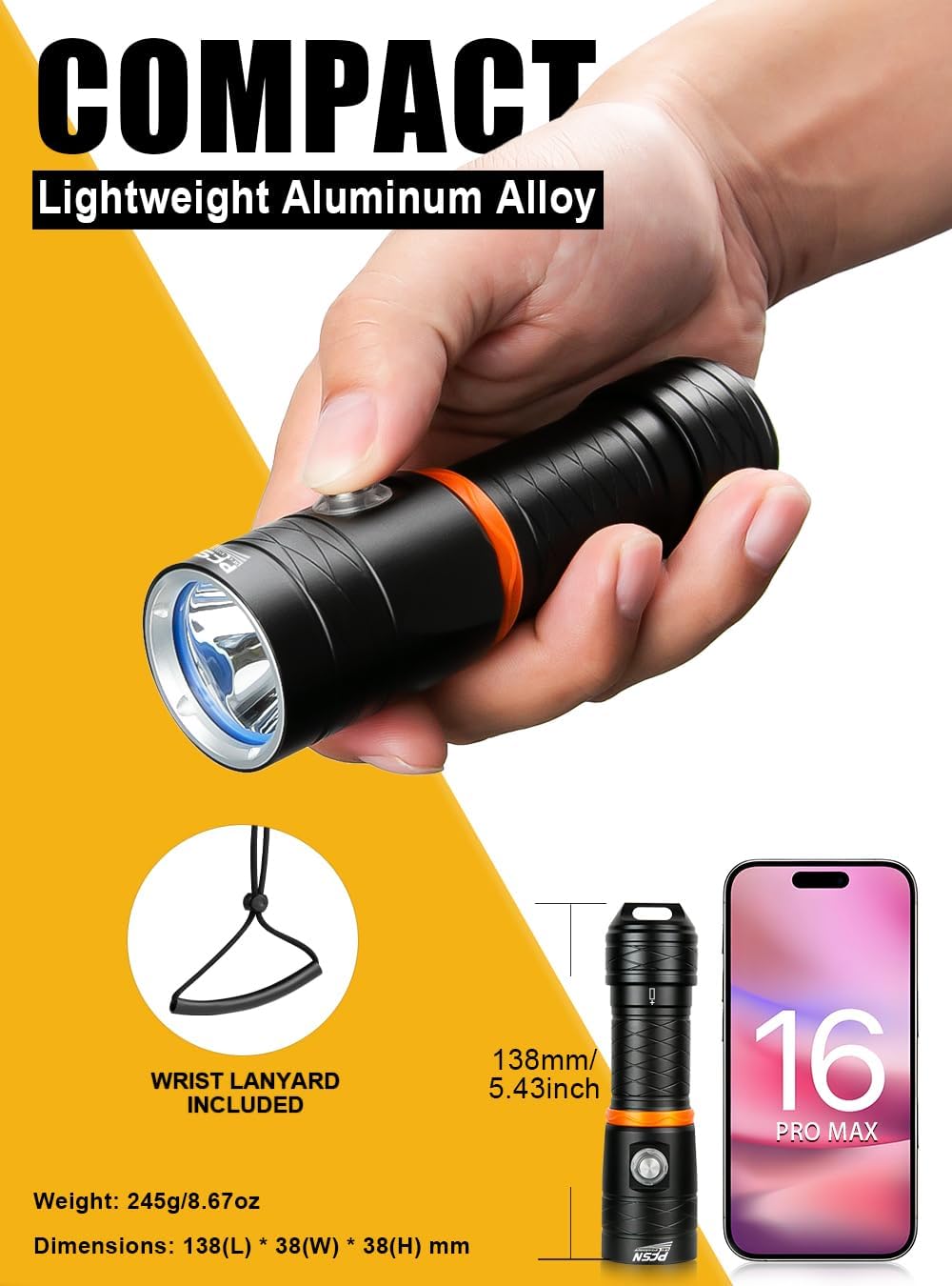 DF35B Diving Flashlight & DF15 Dive Light