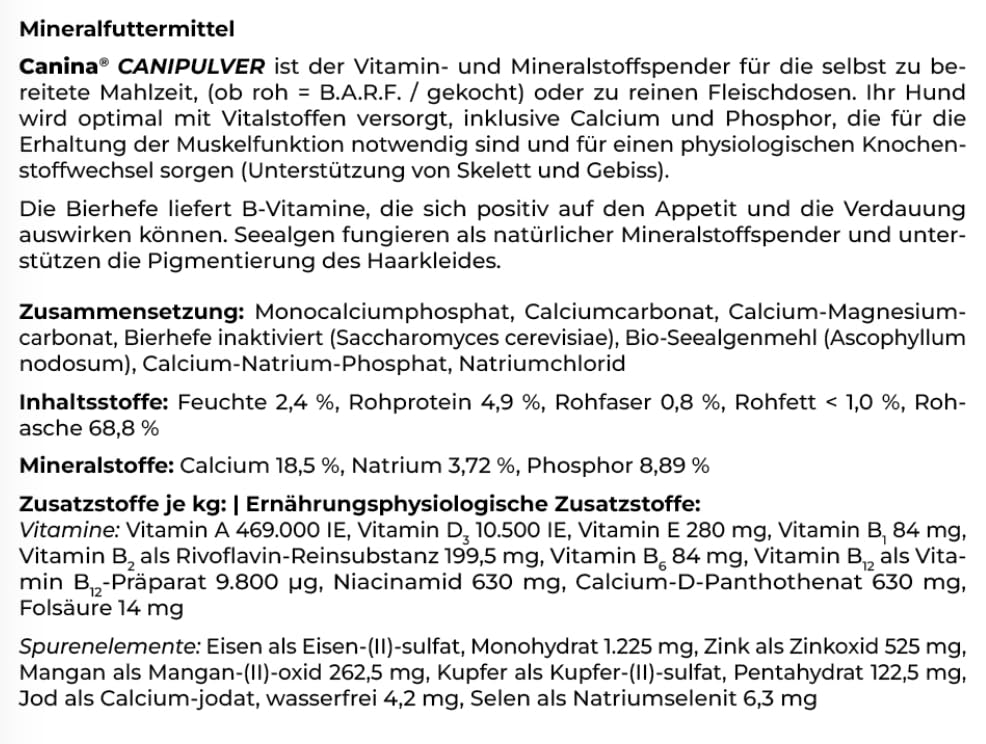 Canina Canipulver, 1 kg