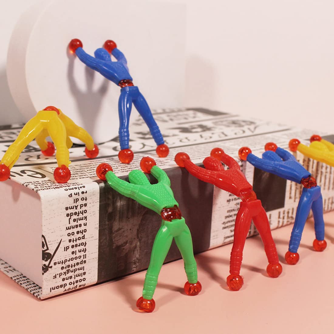 10Pcs Venster Crawler Mannen Party Favours Sticky Muur Klimmers Voor Creatieve Tricky Speelgoed Nieuwigheid Stretchy Sticky Speelgoed Party FA Sticky Wall Climbers voor Meisjes