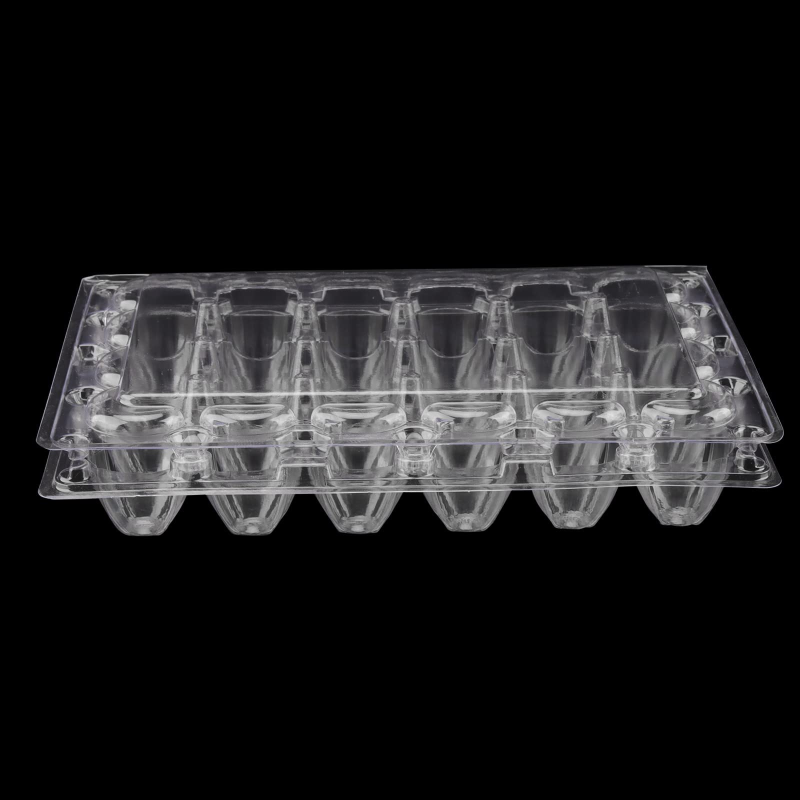 100 cajas de cartón de huevos de codorniz de cuadrícula, recipientes transparentes para huevos de codorniz, bandejas de plástico para almacenamiento de cocina 5
