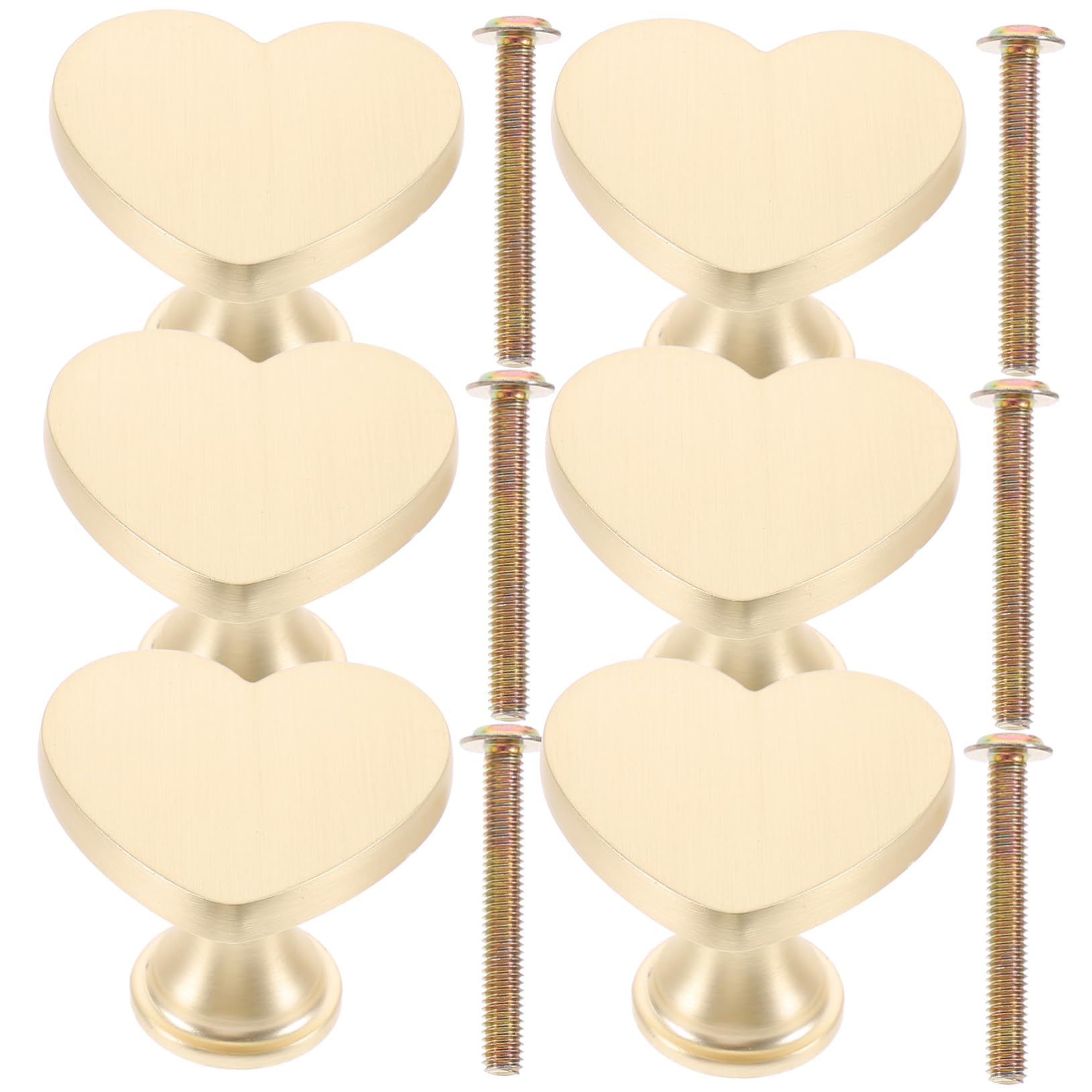 6 tiradores para muebles de aleación de zinc con diseño de corazón para renovar tu tocador