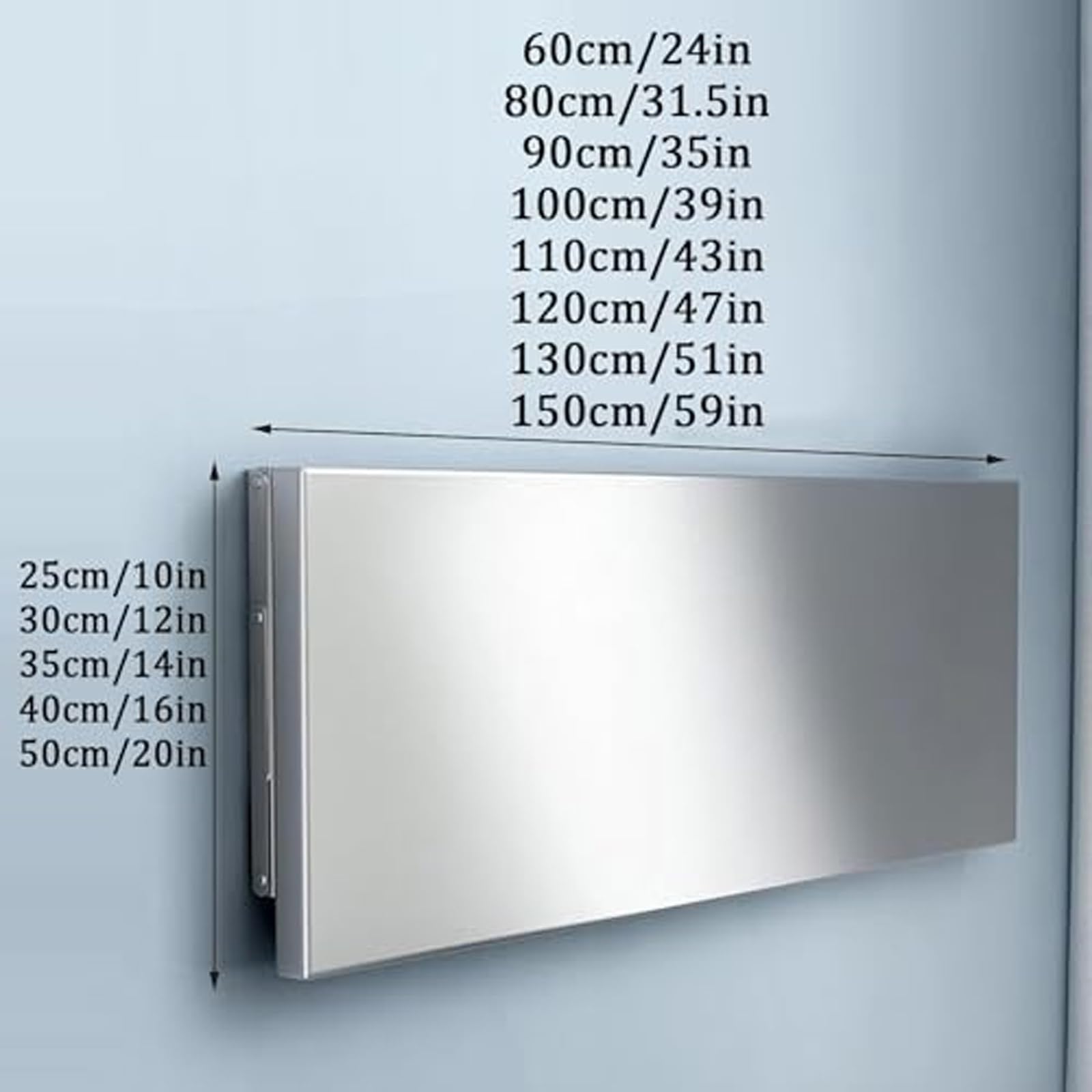 Składany stół ścienny, pływające biurko ze stali nierdzewnej 304, oszczędność miejsca, regulowany 60 x 35 cm do 150 x 50 cm, idealny do małej kuchni i pralni, wielofunkcyjny design