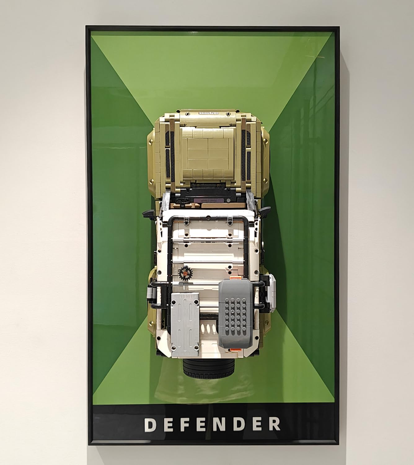 icuanuty Display Wallboard Compatible with Lego Technic Land Rover Defender 42110, Display Frame Compatible with Lego Car Wall Mount Enthusiasts,17.7 x 29.5 in, Only Wallboard
