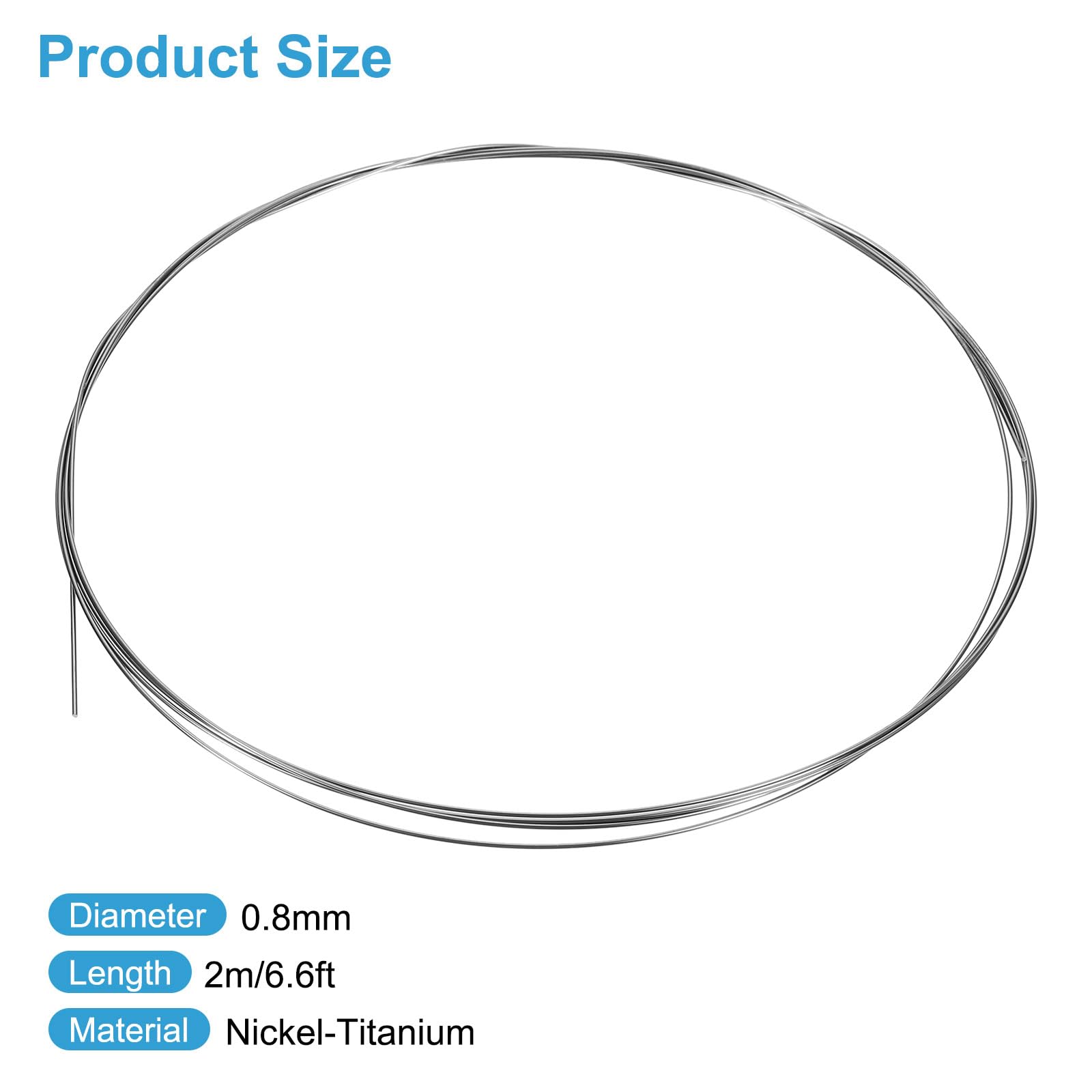 Nitinol Wire - 6.6ft Shape Memory Spring Steel -2