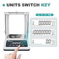 Vista 5 de JOANLAB Balanza analítica digital de 0.1mg x220g balanza analítica automática de calibración interna de laboratorio de precisión con puerto serie