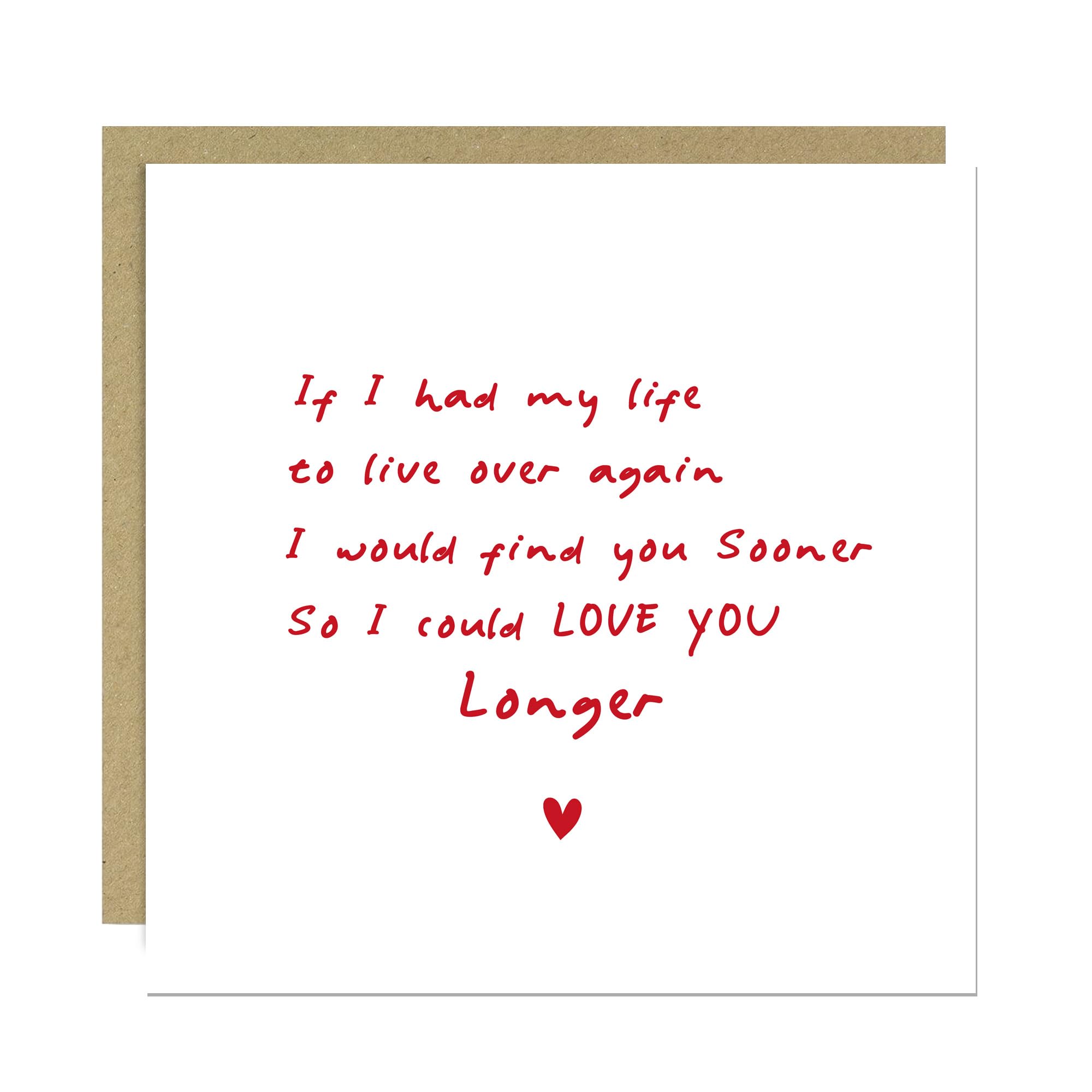 RED OCEAN Valentines Day Card For Husband Wife Boyfriend Girlfriend, Cute Card For Him Her, Anniversary Card With Kraft Envelope, Romantic Card