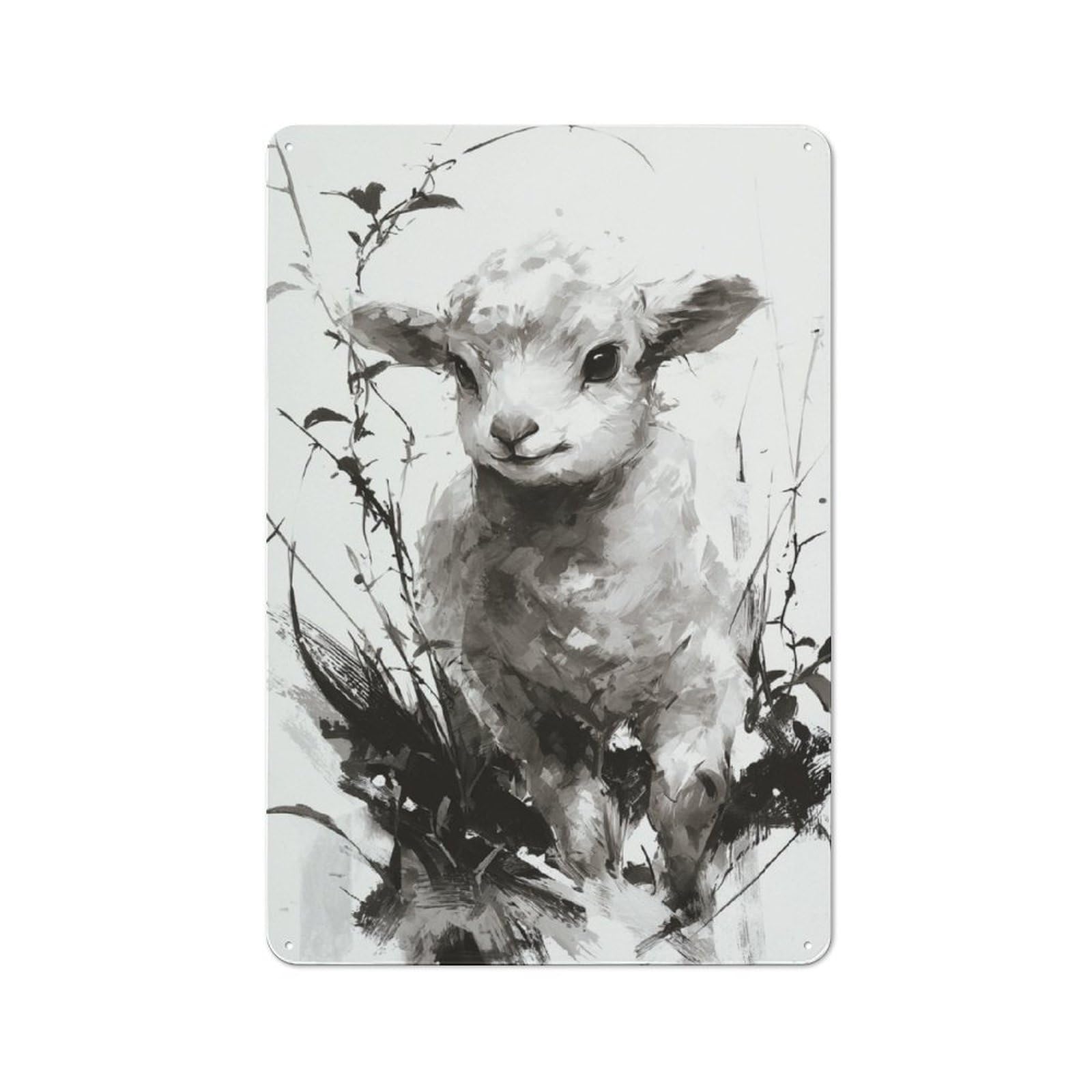 Junmoney Whispers Of The Lamb For Living Room Or Hallway, Rustic Metal Sign 30X20cm, For Home Interiors, Feature Walls And Decorative Displays